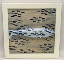 Carregar imagem no visualizador da galeria, Sardinha, Pintura, Azulejo, Decoração, cadurme, peixinhos, Azul, fundo do mar, Quadro de Sardinha, azulejo de cerâmica, sardinha portuguesa, Tradicional Português,