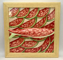 Carregar imagem no visualizador da galeria, Sardinha, Pintura, Azulejo, Decoração, Melancia, Vermelho, Pop, Moderno, Quadro de Sardinha, Azulejo de Cerâmica, Sardinha Portuguesa, Tradicional Português,