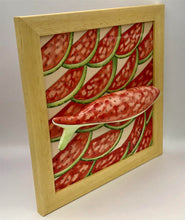 Carregar imagem no visualizador da galeria, Sardinha, Pintura, Azulejo, Decoração, Melancia, Vermelho, Pop, Moderno, Quadro de Sardinha, Azulejo de Cerâmica, Sardinha Portuguesa, Tradicional Português,