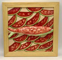 Carregar imagem no visualizador da galeria, Sardinha, Pintura, Azulejo, Decoração, Melancia, Vermelho, Pop, Moderno, Quadro de Sardinha, Azulejo de Cerâmica, Sardinha Portuguesa, Tradicional Português,