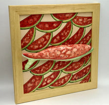 Carregar imagem no visualizador da galeria, Sardinha, Pintura, Azulejo, Decoração, Melancia, Vermelho, Pop, Moderno, Quadro de Sardinha, Azulejo de Cerâmica, Sardinha Portuguesa, Tradicional Português,