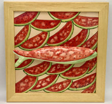 Carregar imagem no visualizador da galeria, Sardinha, Pintura, Azulejo, Decoração, Melancia, Vermelho, Pop, Moderno, Quadro de Sardinha, Azulejo de Cerâmica, Sardinha Portuguesa, Tradicional Português,