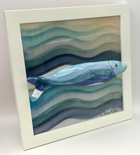 Carregar imagem no visualizador da galeria, Sardinha, Pintura, Azulejo, Decoração, ondas, Azul, Quadro de Sardinha, azulejo de cerâmica, sardinha portuguesa, Tradicional Português, casa de praia