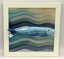 Carregar imagem no visualizador da galeria, Sardinha, Pintura, Azulejo, Decoração, ondas, Azul, Quadro de Sardinha, azulejo de cerâmica, sardinha portuguesa, Tradicional Português, casa de praia