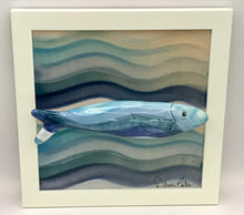 Carregar imagem no visualizador da galeria, Sardinha, Pintura, Azulejo, Decoração, ondas, Azul, Quadro de Sardinha, azulejo de cerâmica, sardinha portuguesa, Tradicional Português, casa de praia