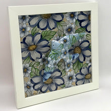 Carregar imagem no visualizador da galeria, Andorinha, Pintura, Azulejo, Decoração, flores azuis, azul, quadro de andorinha, arte, pintura em azulejo (cópia)