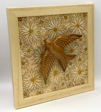 Carregar imagem no visualizador da galeria, Andorinha, Pintura, Azulejo, Decoração, flores, amarelo, girassois, quadro de andorinha, arte, pintura em azulejo