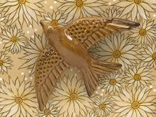 Carregar imagem no visualizador da galeria, Andorinha, Pintura, Azulejo, Decoração, flores, amarelo, girassois, quadro de andorinha, arte, pintura em azulejo