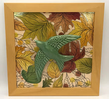 Carregar imagem no visualizador da galeria, Andorinha, Pintura, Azulejo, Decoração, Outono, folhagem, pintura em azulejo, andorinha portuguesa, pintura em cerâmica, quadro de andorinha, quadro,