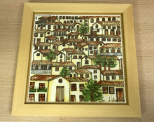 Carregar imagem no visualizador da galeria, Ilustração Naif, Arte Naif, Pintura de Casinhas, Quadro Decorativo, Reprodução Original, Edição Limitada, Giclée, Photo Papel