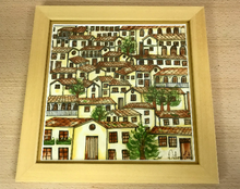 Carregar imagem no visualizador da galeria, Ilustração Naif, Arte Naif, Pintura de Casinhas, Quadro Decorativo, Reprodução Original, Edição Limitada, Giclée, Photo Papel