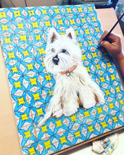 Carregar imagem no visualizador da galeria, Quadro com Pintura de Cachorro, Cachorro West, Quadro, Tela, Impressão em Tela, Animal de Estimação, Pintura Pet, Arte, Pop, Décor, Dog, Cão