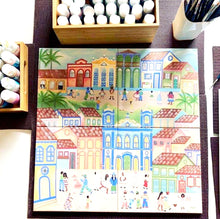 Carregar imagem no visualizador da galeria, Ilustração Naif, Arte Naif, Quadro colorido, Quadro Decorativo, Reprodução Original, Edição Limitada, Número de série, Médio