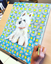 Carregar imagem no visualizador da galeria, Quadro com Pintura de Cachorro, Cachorro West, Quadro, Tela, Impressão em Tela, Animal de Estimação, Pintura Pet, Arte, Pop, Décor, Dog, Cão