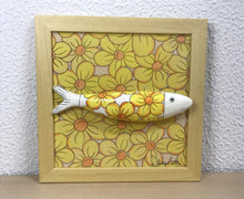 Carregar imagem no visualizador da galeria, Quadro Azulejo Sardinha, Margaridas - 24x24cm