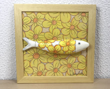 Carregar imagem no visualizador da galeria, Quadro Azulejo Sardinha, Margaridas - 24x24cm