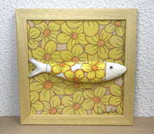 Carregar imagem no visualizador da galeria, Quadro Azulejo Sardinha, Margaridas - 24x24cm