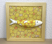Carregar imagem no visualizador da galeria, Quadro Azulejo Sardinha, Margaridas - 24x24cm
