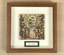 Carregar imagem no visualizador da galeria, Quadro de Santo Antônio, azulejo de cerâmica pintado à mão, Santo António de cerâmica, Santo de Lisboa, Cultura Portuguesa