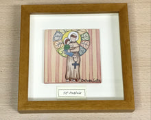 Carregar imagem no visualizador da galeria, Quadro de Santo Antônio, azulejo de cerâmica pintado à mão, Santo António de cerâmica, Santo de Lisboa, Cultura Portuguesa