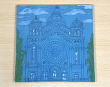 Carregar imagem no visualizador da galeria, Azulejo de ceramica pintado á mão, Santuário do Sagrado Coração de Jesus - Viana do Castelo - Portugal, para penduar, 20cm,