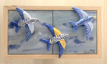 Carregar imagem no visualizador da galeria, Quadro Azulejos- Céu de Andorinhas - 18x33x5cm