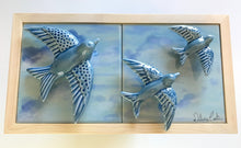 Carregar imagem no visualizador da galeria, Quadro Azulejos- Céu de Andorinhas - 18x33x5cm