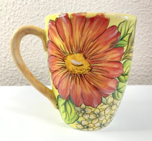 Carregar imagem no visualizador da galeria, Caneca floral de Cerâmica, pintada à mão