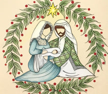 Carregar imagem no visualizador da galeria, Presépio de cerâmica, Quadro de presépio, azulejo pintado á mão, pintura de presépio, painel de azulejo, religioso, arte em azulejo, Natal