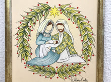 Carregar imagem no visualizador da galeria, Presépio de cerâmica, Quadro de presépio, azulejo pintado á mão, pintura de presépio, painel de azulejo, religioso, arte em azulejo, Natal