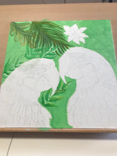 Carregar imagem no visualizador da galeria, Quadro de Araras, pintura acrilica, tela emoldurada