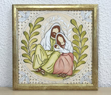 Carregar imagem no visualizador da galeria, Presépio de cerâmica, Quadro de presépio, azulejo pintado á mão, pintura de presépio, painel de azulejo, religioso, arte em azulejo, Natal