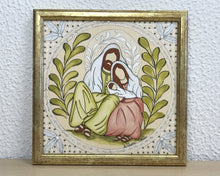 Carregar imagem no visualizador da galeria, Presépio de cerâmica, Quadro de presépio, azulejo pintado á mão, pintura de presépio, painel de azulejo, religioso, arte em azulejo, Natal