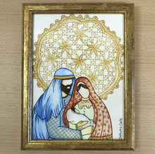 Carregar imagem no visualizador da galeria, Quadro presépio/Sagrada família/Quadro religioso/Decoração de Natal/Impresão de presépio/Ilustração/reprodução/Impresão em papel Fine Art