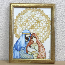 Carregar imagem no visualizador da galeria, Quadro presépio/Sagrada família/Quadro religioso/Decoração de Natal/Impresão de presépio/Ilustração/reprodução/Impresão em papel Fine Art