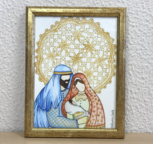 Carregar imagem no visualizador da galeria, Quadro presépio/Sagrada família/Quadro religioso/Decoração de Natal/Impresão de presépio/Ilustração/reprodução/Impresão em papel Fine Art