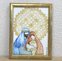 Carregar imagem no visualizador da galeria, Quadro presépio/Sagrada família/Quadro religioso/Decoração de Natal/Impresão de presépio/Ilustração/reprodução/Impresão em papel Fine Art