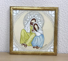 Carregar imagem no visualizador da galeria, Quadro presépio/Sagrada família/Quadro religioso/Decoração de Natal/Impresão de presépio/Ilustração/reprodução/Impresão em papel Fine Art