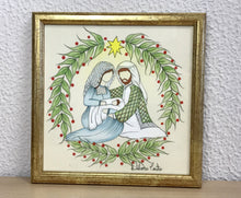 Carregar imagem no visualizador da galeria, Cópia de Quadro presépio/Sagrada família/Quadro religioso/Decoração de Natal/Impresão de presépio/Ilustração/reprodução/Impresão em papel Fine Art