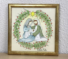 Carregar imagem no visualizador da galeria, Cópia de Quadro presépio/Sagrada família/Quadro religioso/Decoração de Natal/Impresão de presépio/Ilustração/reprodução/Impresão em papel Fine Art