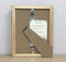 Carregar imagem no visualizador da galeria, Quadro pintado à mão em aquarela, pintura em papel, aguarela, quadro com moldura, presépio, pintura de presépio de Natal, religioso