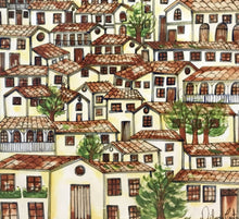 Carregar imagem no visualizador da galeria, Ilustração Naif, Arte Naif, Pintura de Casinhas, Quadro Decorativo, Reprodução Original, Edição Limitada, Número de série, Fineart, Giclée