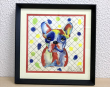 Carregar imagem no visualizador da galeria, Quadro com ilustração, com Moldura, Cachorro Buldogue, Pop Art, Arte para Pendura, Fine art, Gravura, reprodução, Arte Impressa, Giclée