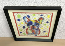 Carregar imagem no visualizador da galeria, Quadro com ilustração, com Moldura, Cachorro Buldogue, Pop Art, Arte para Pendura, Fine art, Gravura, reprodução, Arte Impressa, Giclée