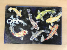 Carregar imagem no visualizador da galeria, Quadro com Pintura de Carpas, Tela impressa de Carpas, Quadro em Tela, Impressão em Tela, Arte, Natureza, Carpas