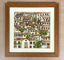 Carregar imagem no visualizador da galeria, Ilustração Naif, Arte Naif, Pintura de Casinhas, Quadro Decorativo, Reprodução Original, Edição Limitada, Número de série, Fineart, Giclée