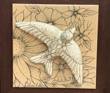 Carregar imagem no visualizador da galeria, Quadro Andorinha, Pintura á mão, Azulejo Português, Decoração, Cultura e Tradicional portuguesa, Andorinha Portuguesa, cerâmica Portuguesa