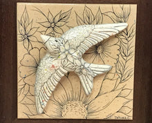 Carregar imagem no visualizador da galeria, Quadro Andorinha, Pintura á mão, Azulejo Português, Decoração, Cultura e Tradicional portuguesa, Andorinha Portuguesa, cerâmica Portuguesa