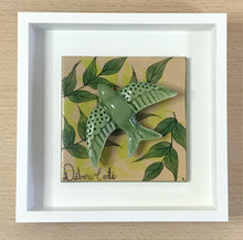 Carregar imagem no visualizador da galeria, Quadro Andorinha, Pintura à mão, Azulejo Português, Decoração, Cultura e Tradicional portuguesa, Andorinha Portuguesa, cerâmica Portuguesa,