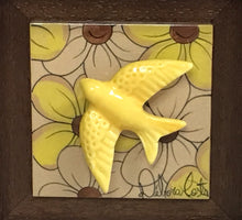 Carregar imagem no visualizador da galeria, Quadro Andorinha, Pintura à mão, Azulejo Português, Decoração, Cultura e Tradicional portuguesa, Andorinha Portuguesa, cerâmica Portuguesa,